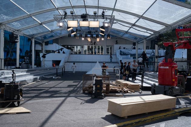 Cannes - Preparations General views of preparations on the Croisette during the 79th annual Cannes Film Festival on May 11, 2026 in Cannes, France. Photo by LounisPhotography ABACAPRESS.COM Cannes France  Copyright: xLounisPhotography ABACAx