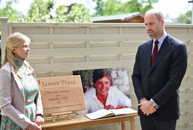 The Prince Of Wales Officially Opens James Place Birmingham BIRMINGHAM, ENGLAND - MAY 11: Prince William, Prince of Wales during the official opening of James Place Birmingham on May 11, 2026 in Birmingham, England. With established centres in Liverpool, London and Newcastle, the charity aims to provide free, rapid-access therapy and life-saving support for men in suicidal crisis., Credit:Eamonn M. McCormack PA ROTA - B68 Avalon United Kingdom, England, Birmingham Copyright: xEamonnxM.xMcCormackx xPAxROTAx-xB68x xAvalonx 1098185535