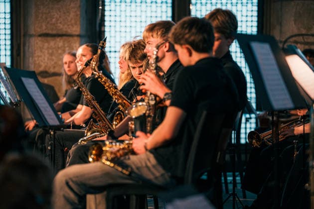 Germany, Aachen Presentation of the Charlemagne Youth Prize in the Coronation Hall in the Town Hall, supporting program Charlemagne Prize 2026 Award to Mario Draghi, orchestra, music, ceremony, high school orchestra Copyright: xThiemoxRudolphx