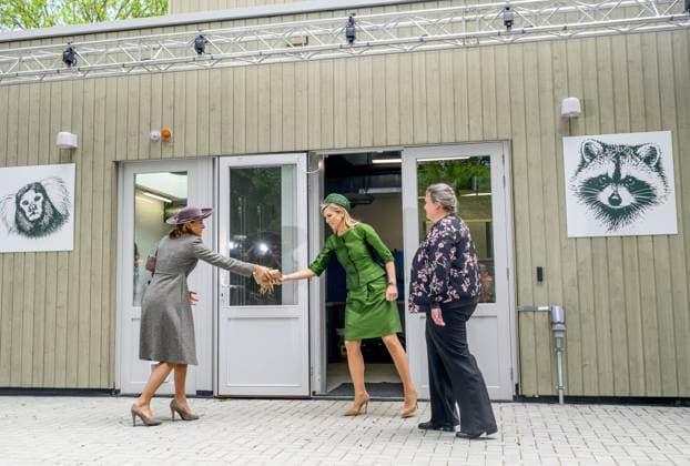 Almere, The Netherlands, 2026-05-12 11:32:37 ALMERE, 12-05-2026, Stichting AAP Queen Maxima opens the new Mammal Building of Stichting AAP in Almere. In this building, various species of exotic mammals are housed in a living environment that better meets their natural needs, with more spacious, professional care and an adapted climate. PHOTO: NLBeeld Patrick van Emst Credit: NL Beeld Patrick van Emst  Copyright: xx x