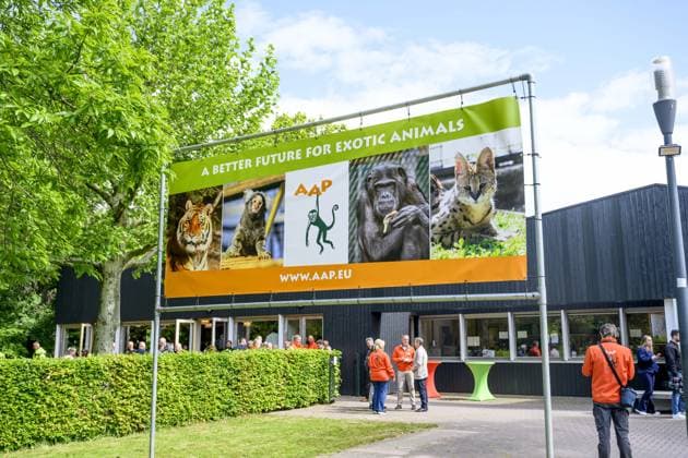 Almere, The Netherlands, 2026-05-12 11:51:04 ALMERE, 12-05-2026, Stichting AAP Queen Maxima opens the new Mammal Building of Stichting AAP in Almere. In this building, various species of exotic mammals are housed in a living environment that better meets their natural needs, with more spacious, professional care and an adapted climate. PHOTO: NLBeeld Patrick van Emst Credit: NL Beeld Patrick van Emst  Copyright: xx x