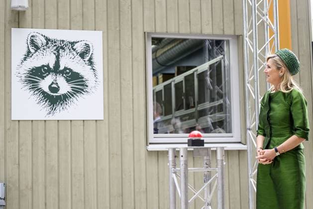 Almere, The Netherlands, 2026-05-12 11:32:07 ALMERE, 12-05-2026, Stichting AAP Queen Maxima opens the new Mammal Building of Stichting AAP in Almere. In this building, various species of exotic mammals are housed in a living environment that better meets their natural needs, with more spacious, professional care and an adapted climate. PHOTO: NLBeeld Patrick van Emst Credit: NL Beeld Patrick van Emst  Copyright: xx x