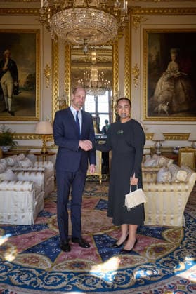 Prince of Wales meets MÄori Queen An audience between The Prince of Wales and MÄori Queen Te Arikinui Kuini Nga wai hono i te po at Windsor Castle, Credit:Kensington Palace B66 Avalon  Copyright: xKensingtonxPalacex xB66x xAvalonx 1098292981