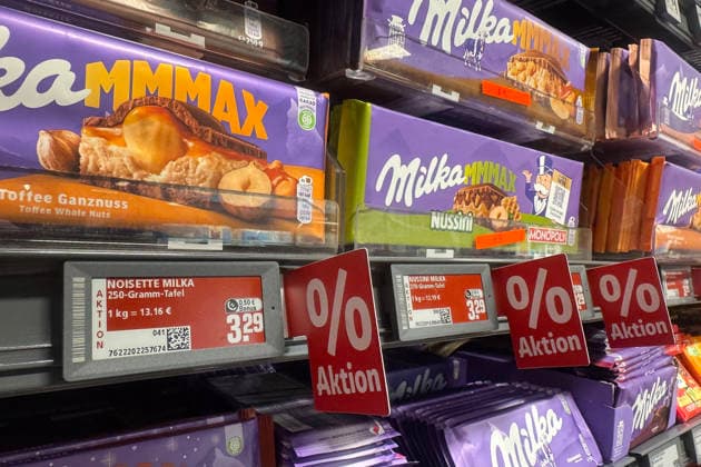 Milka Schokolade im Angebot, Aktion,Preisnachlass bei Schokolade. *** Milka chocolate on offer, promotion, discount on chocolate