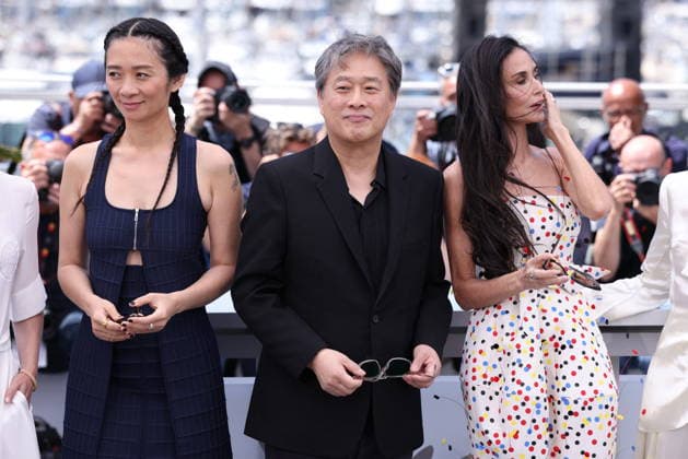 Cannes - Jury Photocall Jury president Park Chan-wook, and Jury members Demi Moore, Chloe Zhao at the jury photocall as part of the 79th Cannes Film Festival in Cannes, France on May 12, 2026. Photo by Jerome Domine ABACAPRESS.COM Cannes France  Copyright: xDominexJerome ABACAx