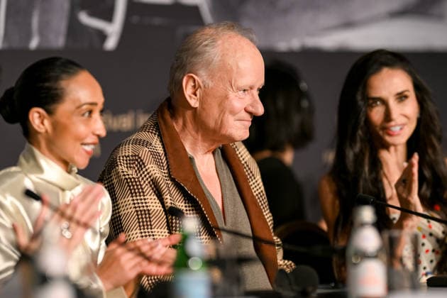 79ème Festival International du Film de Cannes Press conference with jury 79th International Cannes Film Festival Press junket with jury members 455832 2026 05 12 France Negga, Ruth Skarsgard, Stellan Moore, Demi  Copyright: xEstellexCarlierx xStarfacex STAR_455832_007