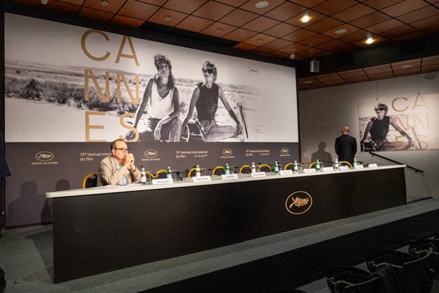 79ème Festival International du Film de Cannes Press conference with jury 79th International Cannes Film Festival Press junket with jury members 455832 2026 05 12 France Negga, Ruth Skarsgard, Stellan Zhao, Chloe Park, Chan Wook Wandel, Laura Moore, Demi Laverty, Paul Céspedes, Diego  Copyright: xEstellexCarlierx xStarfacex STAR_455832_031