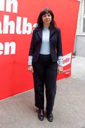 12.05.2026, Elif Eralp, Bürgermeisterkandidatin der Linken, Die Linke Berlin stellt Konzept für Kommunales Wohnungsbauprogramm vor: Berlin Bezahlbar Bauen, Berlin Deutschland, Germany *** 12 05 2026, Elif Eralp, mayoral candidate of the Left Party, Die Linke Berlin presents concept for municipal housing program Berlin Bezahlbar Bauen, Berlin Germany, Germany