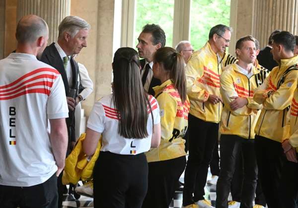 The King Receives The Belgian Winter Olympics And Paralympics Athletes BRUSSELS, BELGIUM - MAY 12 : King Philippe receives the Belgian athletes who represented our country at the Milan-Cortina Winter Olympics and Paralympics at Laeken Castle. The athletes support staff and representatives of the Belgian Olympic and Interfederal Committee (BOIC-COIB), the Belgian Paralympic Committee (BPC) and the relevant sports federations will also be present..on May 12, 2026 in Brussels, Belgium, 12 05 2026 Brussels Belgium  Copyright: xBertxVanxDenxBrouckex