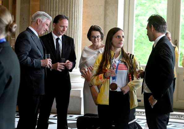 The King Receives The Belgian Winter Olympics And Paralympics Athletes BRUSSELS, BELGIUM - MAY 12 : King Philippe receives the Belgian athletes who represented our country at the Milan-Cortina Winter Olympics and Paralympics at Laeken Castle. The athletes support staff and representatives of the Belgian Olympic and Interfederal Committee (BOIC-COIB), the Belgian Paralympic Committee (BPC) and the relevant sports federations will also be present..on May 12, 2026 in Brussels, Belgium, 12 05 2026 Brussels Belgium  Copyright: xBertxVanxDenxBrouckex