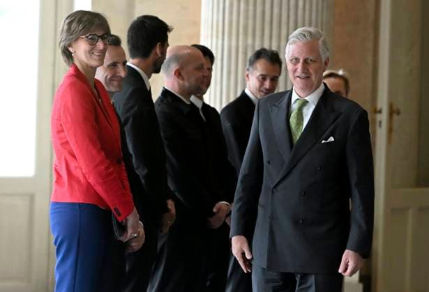 The King Receives The Belgian Winter Olympics And Paralympics Athletes BRUSSELS, BELGIUM - MAY 12 : King Philippe receives the Belgian athletes who represented our country at the Milan-Cortina Winter Olympics and Paralympics at Laeken Castle. The athletes support staff and representatives of the Belgian Olympic and Interfederal Committee (BOIC-COIB), the Belgian Paralympic Committee (BPC) and the relevant sports federations will also be present..on May 12, 2026 in Brussels, Belgium, 12 05 2026 Brussels Belgium  Copyright: xBertxVanxDenxBrouckex