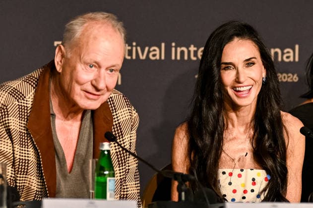 Stellan Skarsgard, Demi Moore lors de la conférence de presse du jury lors du 79ème Festival International du Film de Cannes 12 23 mai 2026 , le 12 mai 2026 Estelle Carlier Pool Bestimage Press conference of the jury during the 79th Cannes International Film Festival on May 12th, 2026 Cannes France  Copyright: xEstellexCarlierx xPoolx xBestimagexEstellexCarlierx xPoolx xBestimagex