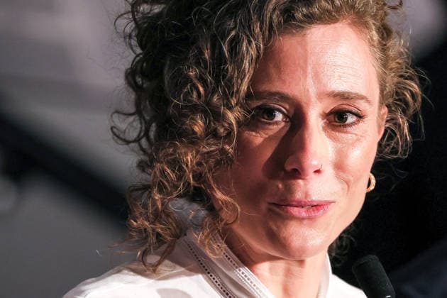 Cannes - Jury Press Conference Jury Member Laura Wandel speaks during the Jury press conference at the 79th annual Cannes Film Festival at Palais des Festivals on May 12, 2026 in Cannes, France. Photo by Jean-Marc Haedrich Pool ABACAPRESS.COM Cannes France  Copyright: xABACAx
