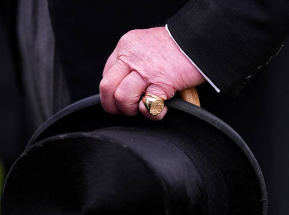 Royal Garden Party at Buckingham Palace Detailed view of King Charles III signet ring and hat during a Royal Garden Party at Buckingham Palace, London, to celebrate frontline workers from across the United Kingdom and recognise the dedication and contribution of those who serve their communities through volunteering, supporting charitable causes and working for emergency services. Picture date: Tuesday May 12, 2026., Credit:Aaron Chown PA ROTA - B68 Avalon UK, London  Copyright: xAaronxChownx xPAxROTAx-xB68x xAvalonx 1098334825