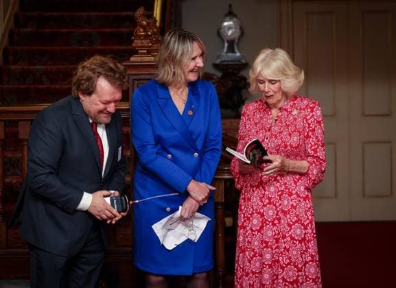 Image Licensed to Parsons Media. 12 05 2026. London, United Kingdom. The Queen- Reception for Medical Detection Dogs. Her Majesty The Queen, as Patron of Medical Detection Dogs, hosts a reception at Clarence House.  Copyright: xAndrewxParsonsx xParsonsxMediax PAR-9207-0003