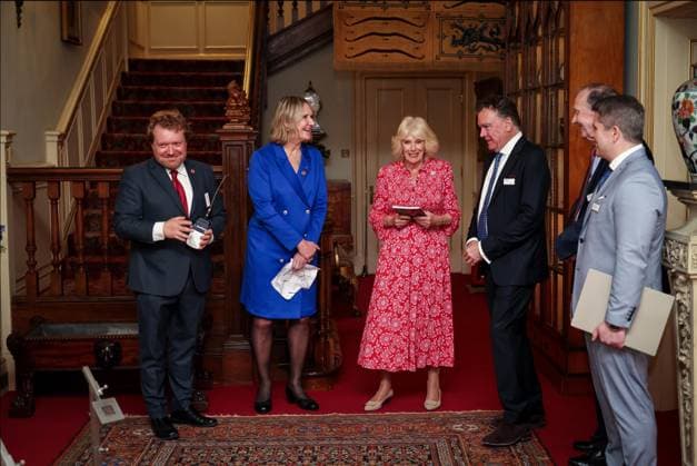 Image Licensed to Parsons Media. 12 05 2026. London, United Kingdom. The Queen- Reception for Medical Detection Dogs. Her Majesty The Queen, as Patron of Medical Detection Dogs, hosts a reception at Clarence House.  Copyright: xAndrewxParsonsx xParsonsxMediax PAR-9207-0010
