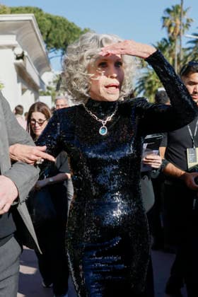 Cannes Jane Fonda Exits Martinez MP Cannes, France- May 12: Jane Fonda leaves Hotel Martinez to attending opening ceremony during 79th Festival of Cannes, on May 12, 2026 in Cannes, France. Photo by Marco Piovanotto ABACAPRESS:COM Cannes France  Copyright: xPiovanottoxMarco ABACAx