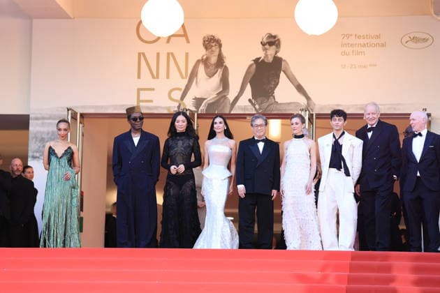 Cannes - Opening Ceremony Red Carpet Jury Members Ruth Negga, Isaach de Bankole, Chloe Zhao, Demi Moore, Jury President Park Chan-wook, Jury Members aura Wandel, Diego Cespedes, Stellan Skarsgar and Paul Laverty attending the Opening Ceremony red carpet ahead of the screening of The Electric Kiss (La Venus Electrique) directed by Pierre Salvadori as part of the 79th Cannes Film Festival in Cannes, France on May 12, 2026. Photo by Jerome Domine ABACAPRESS.COM Cannes France  Copyright: xDominexJerome ABACAx
