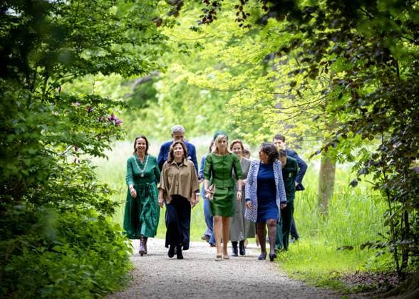 Voorschoten, The Netherlands, 2026-05-12 13:40:05 VOORSCHOTEN, 12-05-2026, Duivenvoorde Castle. Queen Maxima, Honorary Chair of MÃ Ã r Muziek in de Klas, visits an educational project on cultural heritage in honor of the 800th anniversary of Duivenvoorde Castle in Voorschoten. PHOTO: NLBeeld Patrick van Emst Credit: NL Beeld Patrick van Emst  Copyright: xx x