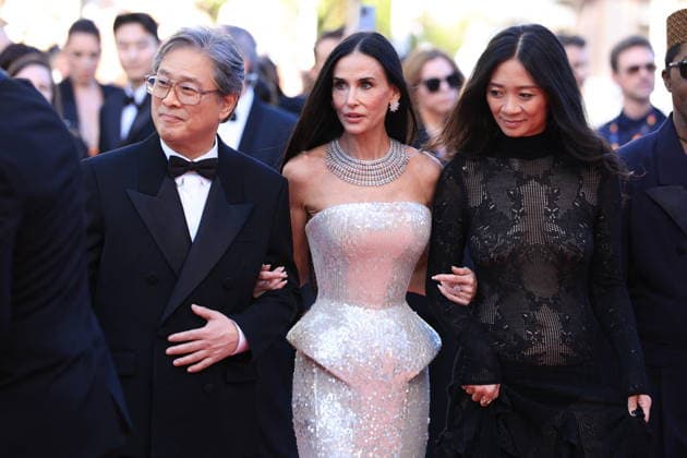Cannes - Opening Ceremony Red Carpet Jury President Park Chan-wook and Jury Members Demi Moore and Chloe Zhao attending the Opening Ceremony red carpet ahead of the screening of The Electric Kiss (La Venus Electrique) directed by Pierre Salvadori as part of the 79th Cannes Film Festival in Cannes, France on May 12, 2026. Photo by Jerome Domine ABACAPRESS.COM Cannes France  Copyright: xDominexJerome ABACAx