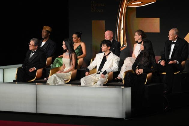 Cannes - Opening Ceremony Jury President Park Chan-wook and Jury Members Isaach de Bankolé, Ruth Negga, Demi Moore, Paul Laverty, Diego Céspedes, Laura Wandel, Chloé Zhao and Stellan Skarsgard on stage during the Opening Ceremony as part of the 79th Cannes Film Festival in Cannes, France on May 12, 2026. Photo by Eliot Blondet ABACAPRESS.COM Cannes France  Copyright: xBlondetxEliot ABACAx