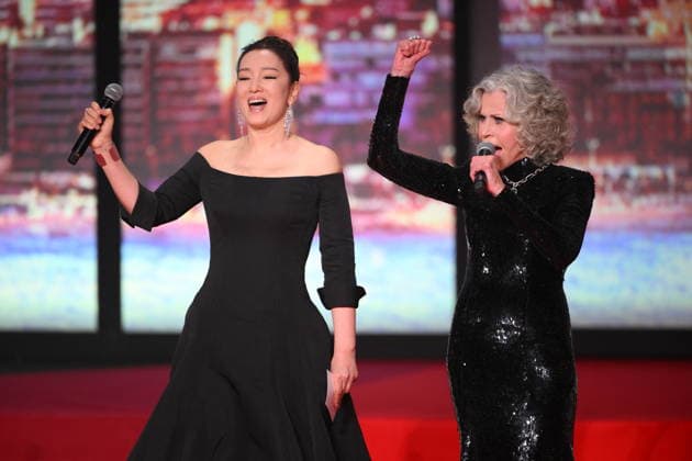 Cannes - Opening Ceremony Gong Li and Jane Fonda speak on stage during the Opening Ceremony as part of the 79th Cannes Film Festival in Cannes, France on May 12, 2026. Photo by Eliot Blondet ABACAPRESS.COM Cannes France  Copyright: xBlondetxEliot ABACAx