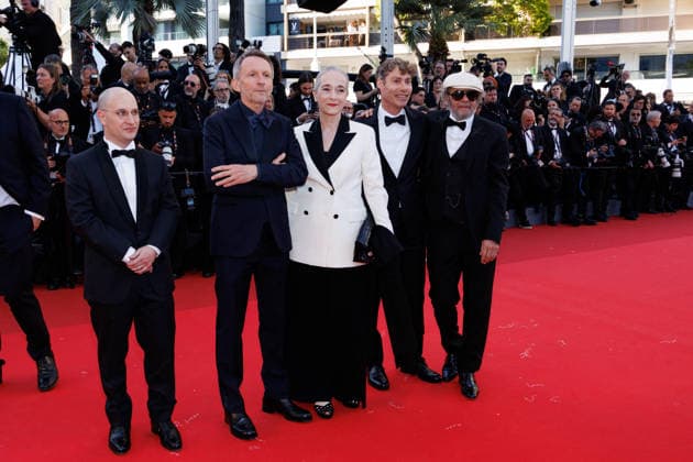 Guest, Philippe Martin, Delphine Ernotte, David Thion, guest Montée des marches du film La vénus électrique pour la cérémonie douverture du 79ème Festival International du Film de Cannes, le 12 mai 2026 Jacovides Moreau Bestimage Red carpet for The electric kiss during the 79th Cannes International Film Festival Opening ceremony on May 12, 2026 Cannes France  Copyright: xJACOVIDES-MOREAUx xBESTIMAGExJACOVIDES-MOREAUx xBESTIMAGEx