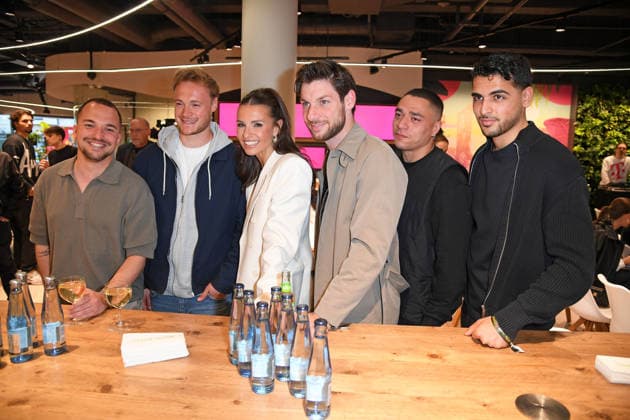 Laura Wontorra, Wontorriors FC at Wontorras World Cup Father Daughter World Cup Premiere Screening at the Telekom Flagship Store Hamburg Altstadt in Hamburg on 12 05 2026