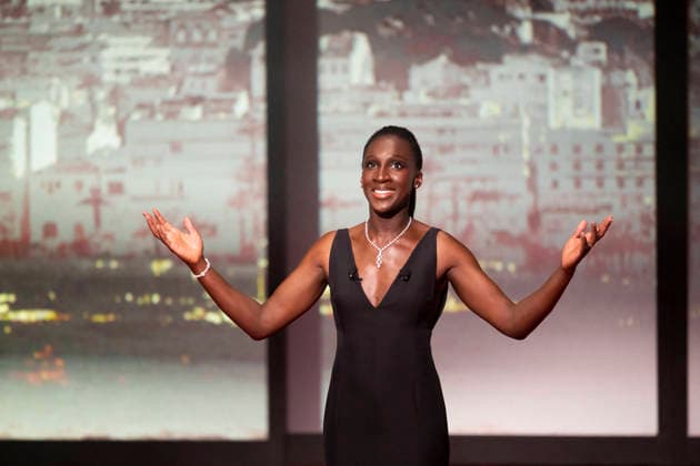 Cannes - Opening Ceremony EB French-Malian actress and master of Ceremony Eye Haidara during the Opening Ceremony as part of the 79th Cannes Film Festival in Cannes, France on May 12, 2026. Photo by Eliot Blondet ABACAPRESS.COM Cannes France France  Copyright: xBlondetxEliot ABACAx