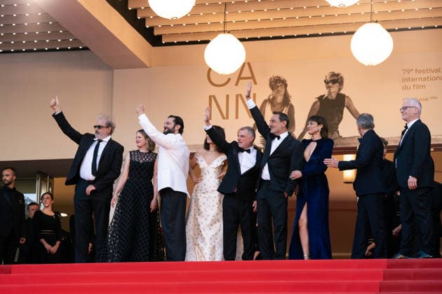 Opening Ceremony And La VÃ nus Electrique (The Electric Venus) Screening - The 79th Annual Cannes Film Festival Caroline Daur attends the (From L) French actor Gustave Kervern, French actress Madeleine Baudot, French actor Pio Marmai, French actress Anais Demoustier, French film director and screenwriter Pierre Salvadori, French actor Gilles Lellouche and French actress Vimala Pons attend the opening ceremony and La VÃ nus Electrique (The Electric Venus) screening during the 79th annual Cannes Film Festival at Palais des Festivals, Credit:Lounis Tiar Avalon France, Cannes  Copyright: xLounisxTiarx xAvalonx 1098388914