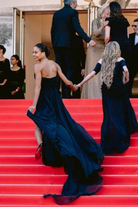 79ème Festival International du Film de Cannes Montée des marches douverture avec le film La Vénus Electrique 79th International Cannes Film Festival Opening Red Carpet with La Vénus Electrique movie 455840 2026 05 12 Cannes France Thynn, Emma Scheufele Gruosi, Caroline  Copyright: xTerencexBaelenx STAR_455840_180