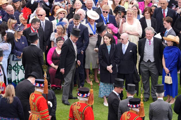 Royal Garden Party hosted by King Charles and Queen Camilla at Buckingham Palace, London, UK, 12 May 2026 King Charles III greets guests during a Royal Garden Party at Buckingham Palace, London, to celebrate frontline workers from across the United Kingdom and recognise the dedication and contribution of those who serve their communities through volunteering, supporting charitable causes and working for emergency services. Picture date: Tuesday May 12, 2026., Credit:Yui Mok PA ROTA - B68 Avalon UK, London  Copyright: xYuixMokx xPAxROTAx-xB68x xAvalonx 1098387507
