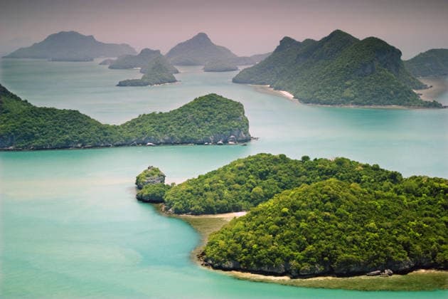 Thailand Aug. 17, 2005 - Ko Wat Ta La lookout. Ang Thong National Marine Park. Ko Samui, Surat Thani Province, Thailand, Asia Copyright: xMikelxBilbaoxGorostiagax