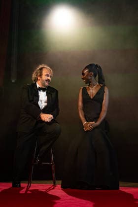 Cannes - Opening Ceremony LZ Peter Jackson and Eye Haidara on stage during the Opening Ceremony as part of the 79th Cannes Film Festival in Cannes, France on May 12, 2026. Photo by Laurent Zabulon ABACAPRESS.COM  Copyright: xZabulonxLaurentx