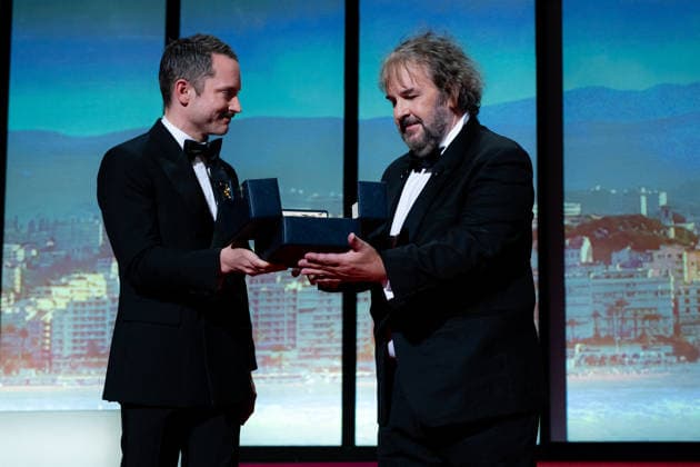 Cannes - Opening Ceremony LZ Elijah Wood and Peter Jackson on stage during the opening ceremony of the 79th annual Cannes Film Festival at Palais des Festivals on May 12, 2026 in Cannes, France. Photo by Laurent Zabulon ABACAPRESS.COM  Copyright: xZabulonxLaurentx