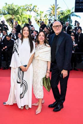 79th Cannes Film Festival Red Carpet Opening Night - part 1 Palais des Festivals - Cannes, France Sofia Vigano;Barbara Bertelli;Giorgio Martelli 79th Cannes Film Festival Red Carpet Opening Night - part 1 Palais des Festivals - Cannes, France 12th May 2026 SGPItalia id 134688_007 *Not Exclusive  Copyright: xSGPx
