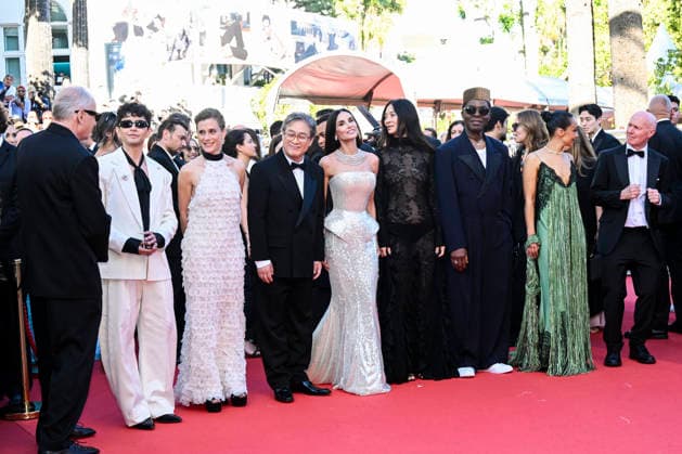 79th Cannes Film Festival Red Carpet Opening Night - part 2 Palais des Festivals - Cannes, France Stellan Skarsgard;Diego Cespedes;Laura Wandal;Park Chan-Wook;Demi Moore;Chloe Zhao;Isaach De Bankole™;Ruth Negga;Paul Laverty 79th Cannes Film Festival Red Carpet Opening Night - part 2 Palais des Festivals - Cannes, France 12th May 2026 SGPItalia id 134688_008 *Not Exclusive  Copyright: xSGPx