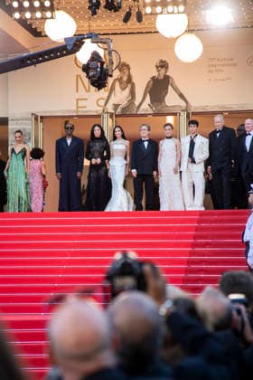 79th Cannes Film Festival Red Carpet Opening Night - part 2 Palais des Festivals - Cannes, France Ruth Negga;Isaach De Bankole™;Chloe Zhao;Demi Moore;Park Chan-Wook;Lauda Wandel;Diego CÃ spedes;Stellan Skarsgard;Paul Laverty 79th Cannes Film Festival Red Carpet Opening Night - part 2 Palais des Festivals - Cannes, France 12th May 2026 SGPItalia id 134688_008 *Not Exclusive  Copyright: xSGPx