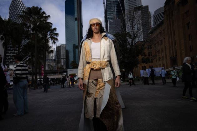 AUSTRALIAN FASHION WEEK, Street style ahead of FDS TAFE NSW - The Innovators show during Australian fashion week at the Museum of contemporary art, Sydney, Wednesday, May 13, 2026. ( NO ARCHIVING MELBOURNE VICTORIA AUSTRALIA  Copyright: xNADIRxKINANIx 20260513193236912314