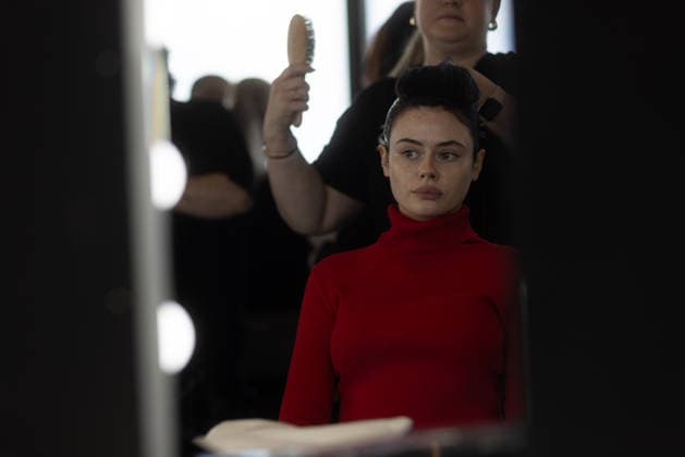 AUSTRALIAN FASHION WEEK, Behind the scenes models hair and make-up ahead of FDS TAFE NSW - The Innovators show during Australian fashion week at the Museum of contemporary art, Sydney, Wednesday, May 13, 2026. ( NO ARCHIVING MELBOURNE VICTORIA AUSTRALIA  Copyright: xNADIRxKINANIx 20260513187022079590