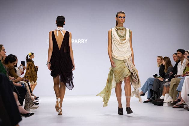 AUSTRALIAN FASHION WEEK, Oliver Parry designs during the FDS TAFE NSW - The Innovators show during Australian fashion week at the Museum of contemporary art, Sydney, Wednesday, May 13, 2026. ( NO ARCHIVING MELBOURNE VICTORIA AUSTRALIA  Copyright: xNADIRxKINANIx 20260513187365240186