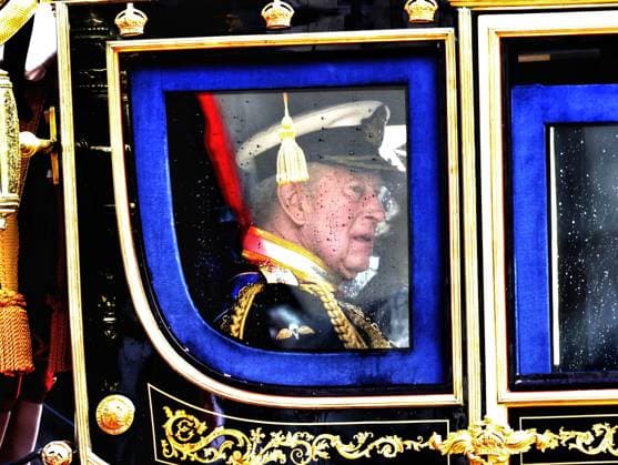 King Charles III is taken to the Palace of Westminster, for The State Opening of Parliament, where he will deliver The King s Speech in the House of Lords. The speech has been written by the government and approved by the cabinet who are in the midst of a possible leadership battle after some Labour MP™s have called for Prime Minister Sir Keir Starmer to step down as leader. State Opening of Parliament, Westminster, London, on 13th May, 2026  .