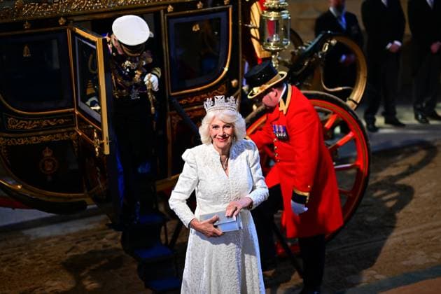 State Opening of Parliament, The Victoria Tower, Sovereigns Entrance, Palace of Westminster, London, UK - 13 May 2026 King Charles III and Queen Camilla arrive State Opening of Parliament, The Victoria Tower, Sovereigns Entrance, Palace of Westminster, London, UK - 13 May 2026, Credit:Victoria Jones Shutterstock PA ROTA - B68 Avalon United Kingdom, London, Palace of Westminster Copyright: xVictoriaxJones Shutterstockx xPAxROTAx-xB68x xAvalonx 1098534389