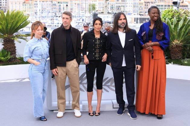 Cannes - Un Certain Regard Jury Photocall Un Certain Regard Jury Member Laura Samani, Un Certain Regard Jury Member Thomas Cailley, Un Certain Regard Jury President Leïla Bekhti, Un Certain Regard Jury Member Khaled Mouzanar and Un Certain Regard Jury Member Angele Diabang pose during the Un Certain Regard photocall at the 79th annual Cannes Film Festival at Palais des Festivals on May 13, 2026 in Cannes, France. Photo by Jerome Domine ABACAPRESS.COM Cannes France  Copyright: xDominexJerome ABACAx