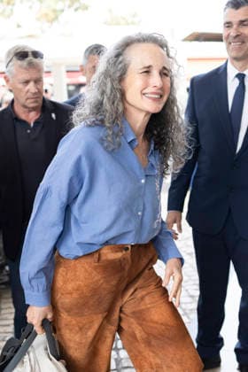 Cannes Andie MacDowell Exits Martinez MP Cannes, France- May 13: Andie MacDowell arrives to Hotel Martinez during 79th Festival of Cannes, on May 13, 2026 in Cannes, France. Photo by Marco Piovanotto ABACAPRESS:COM Cannes France  Copyright: xPiovanottoxMarco ABACAx