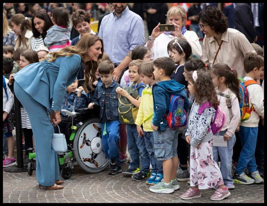 . 13 05 2026. Reggio Emilia, Italy. Kate Middleton. the Princess of Wales , arriving at the town hall in Reggio Emilia on day one of her visit to Italy.  xStephenxLockx xi-Imagesx IIM-26766-0008
