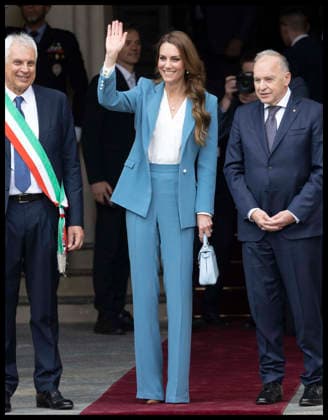 . 13 05 2026. Reggio Emilia, Italy. Kate Middleton. the Princess of Wales , arriving at the town hall in Reggio Emilia on day one of her visit to Italy.  xStephenxLockx xi-Imagesx IIM-26766-0020
