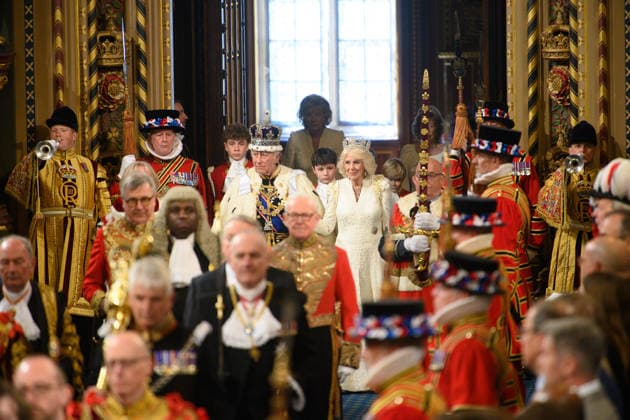 State Opening Of Parliament At Houses Of Parliament, London, England - Wednesday 13 May 2026 King Charles III and Queen Camilla walk through Royal Gallery for the State Opening of Parliament at Houses Of Parliament, London, England, UK on Wednesday 13 May, 2026., Credit:Justin Ng Avalon UK, England, London, Houses Of Parliament Copyright: xJustinxNgx xAvalonx 1098555193