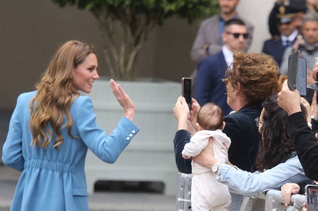 Princess of Wales visit to Reggio Emilia - Day 1 Kate Middleton, the Princess of Wales, visits the town hall in Reggio Emilia, Italy on May 13, 2026, on day one of her visit to Italy. Photo by IPA ABACAPRESS.COM Reggio Emilia Italy  Copyright: xIPA ABACAx