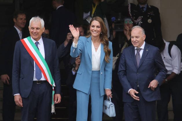 Princess of Wales visit to Reggio Emilia - Day 1 Kate Middleton, the Princess of Wales, visits the town hall in Reggio Emilia, Italy on May 13, 2026, on day one of her visit to Italy. Photo by IPA ABACAPRESS.COM Reggio Emilia Italy  Copyright: xIPA ABACAx